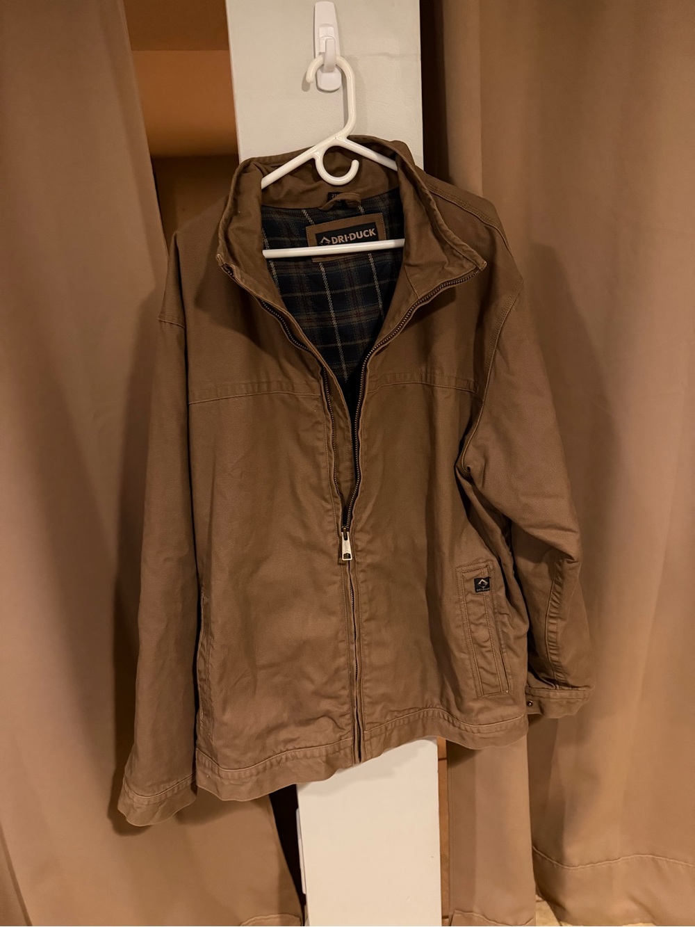 Mens DRI-DUCK canvas work jacket brown